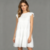 Custom Individualized Women's Round Neck Ruffle Sleeve Casual Dress