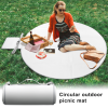 Custom Round Foldable Portable Picnic Mat With Carry Strap