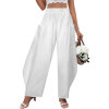 Custom Personalized Women's Elastic Waist Pocketed Wide Leg Pants