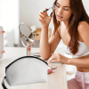 Curved makeup bag