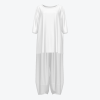 Custom Women's Crew Neck Short Sleeve Irregular Top & Long Pants Set