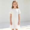 Custom Girl's Short Sleeved Round Neck Casual Dress