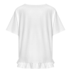 Custom Women's  Crew Neck Ruffled Hem T Shirt