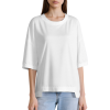 Custom Womens 3/4 Sleeve Crew Neck High Low Hem Blouse Top
