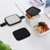 Custom Double layer Bento Box With Spoon