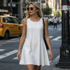 Custom Women's Round Neck Sleeveless Casual Dress