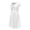 All Over Print Women's Long Dress with Front Chest Pleats