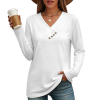 Custom Women V Neck Long Sleeve Top