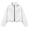 Custom Women's Long Sleeve Fleece Hoodie Short Jacket Coat