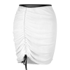 All-Over Print Women's Ruched Mesh Beach Cover-Up Mini Skirt