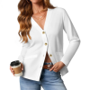 Custom Women V‑Neck Long Sleeve Cardigan