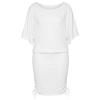 All Over Print Women's Boat Neck Batball Sleeve Pleated Dress