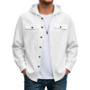Custom Women's Long sleeved hooded Shirt Jacket Coat