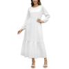 Custom Women's Round Neck Long Sleeve Maxi Dresses