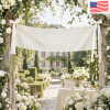 Cotton Linen Tapestry with Satin Ribbons 63x20inch|Ship From USA