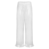 Custom Womens Elastic Waist Ruffle Hem Pocketed Wide Leg Pants