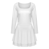 Custom Women's Square Neckline Ruffled Mini Dress