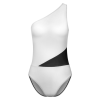 Women's One-Shoulder Mesh Cutout One-Piece Swimsuit