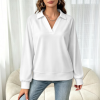 Custom Women's Casual Long Sleeve V-Neck Sweatshirt