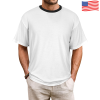 Men's All Over Print Ribbed Collar T-Shirt|Ship From USA