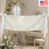 Cotton Linen Tapestry with Satin Ribbons 75x24inch|Ship From USA