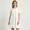 All Over Print Women's Round Neck Ruffle Hem Dress