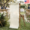 Cotton Linen Tapestry with Satin Ribbons 12x40inch|Ship From USA