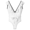 Women's Ruffled V-Neck One-Piece  Swimsuit