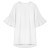 Custom Women Round Neck 3/4 Bell Sleeve Loose Mini Dress