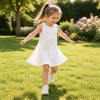 Custom Girl's Sleeveless Round Neck Dress