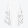 Custom Women's Round Neck Dropped Shoulder Shirred Long Sleeve Top
