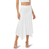 Custom Women's High Waist Asymmetrical Hem Midi Skirt