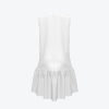 Custom Women's Crew Neck Sleeveless Ruffled Hem Dress With Back Zipper