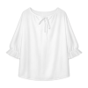 Custom Women's Fringed Sleeve Ruched Ruffle Top