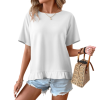 Custom Women's  Crew Neck Ruffled Hem T Shirt
