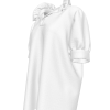 Women's Half Placket Collar Short Sleeve Blouse Tops