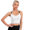 Custom Women's Double Strap Crop Top Padded Sports Bra