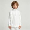 Children's long sleeved half zipper double pocket top