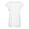 Custom Women's V Neck Ruffle Short Sleeve Loose Casual Tunic Top