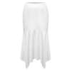 Custom Women's High Waist Asymmetrical Hem Midi Skirt