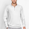 Custom Men's Zip Long Sleeve Casual  Polo Shirt