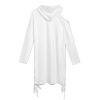 Custom Women's Cold Shoulder Drawstring Long Sleeve Hoodie Dress