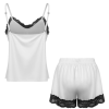 Custom Women Lace V Neck Spaghetti Strap Camisole Shorts Pajama Set