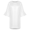 Custom Women Round Neck 3/4 Bell Sleeve Loose Mini Dress