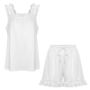 Custom Women Ruffle Strap Loungewear Pajama Set