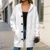 Custom Women's Midi Length Hooded plush jacket