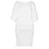All Over Print Women's Boat Neck Batball Sleeve Pleated Dress