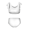 Custom Kids Tie Shoulder High Waist Two Piece Bikini Set