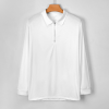 Custom Men's Zip Long Sleeve Casual  Polo Shirt