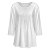Women's 3/4 Sleeve Pleated Tunic Top
